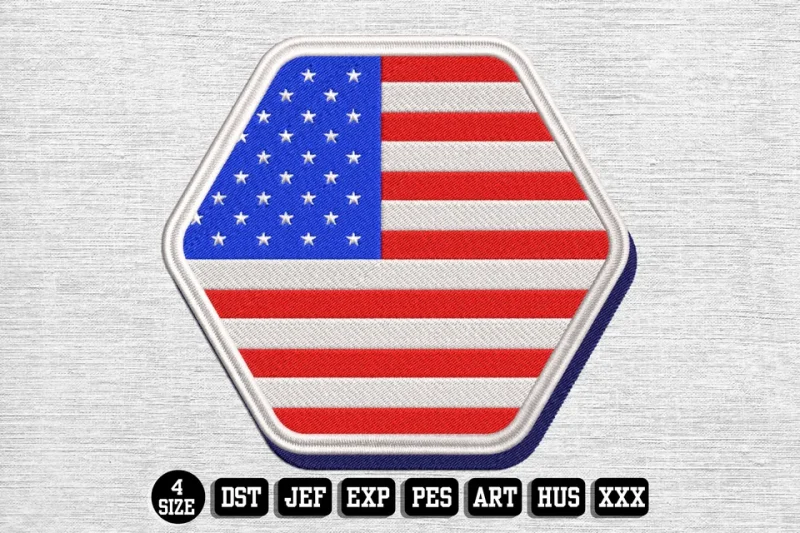 Independence Day DST Embroidery Design by DSTEmbroideryDesign.com