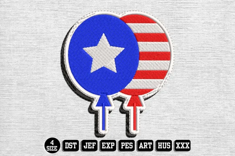 Independence Day DST Embroidery Design by DSTEmbroideryDesign.com