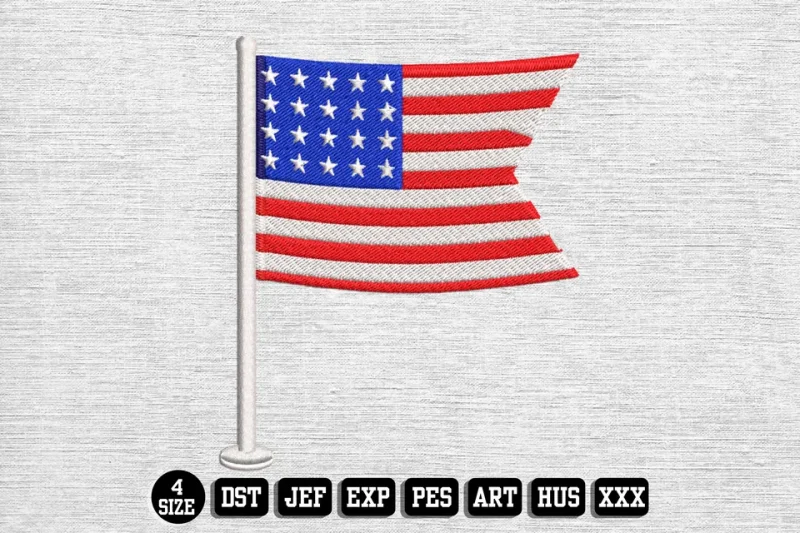 Independence Day DST Embroidery Design by DSTEmbroideryDesign.com