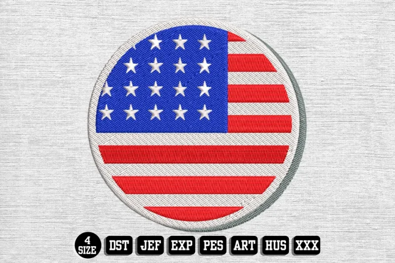 Independence Day DST Embroidery Design by DSTEmbroideryDesign.com