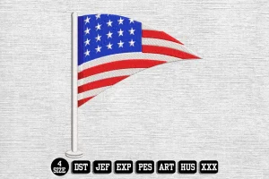 Independence Day DST Embroidery Design by DSTEmbroideryDesign.com