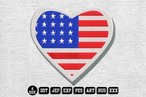 Independence Day DST Embroidery Design by DSTEmbroideryDesign.com