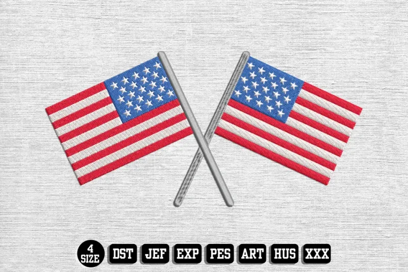 Independence Day DST Embroidery Design by DSTEmbroideryDesign.com