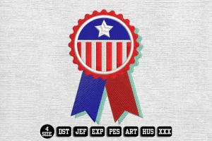 Independence Day DST Embroidery Design by DSTEmbroideryDesign.com