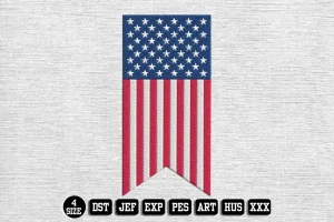 Independence Day DST Embroidery Design by DSTEmbroideryDesign.com