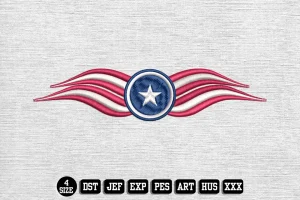 Independence Day DST Embroidery Design by DSTEmbroideryDesign.com