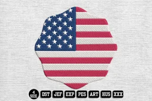 Independence Day DST Embroidery Design by DSTEmbroideryDesign.com