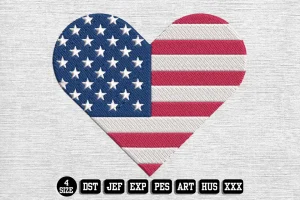 Independence Day DST Embroidery Design by DSTEmbroideryDesign.com
