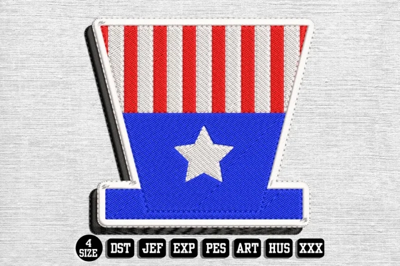 Independence Day DST Embroidery Design by DSTEmbroideryDesign.com