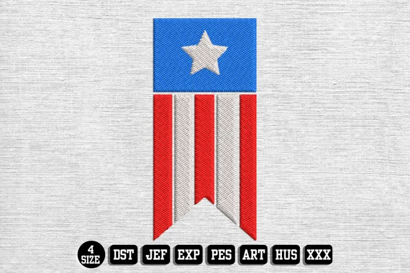 Independence Day DST Embroidery Design by DSTEmbroideryDesign.com