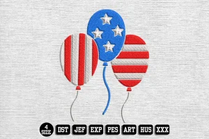 Independence Day DST Embroidery Design by DSTEmbroideryDesign.com
