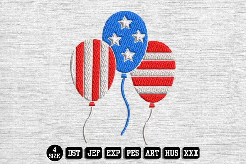 Independence Day DST Embroidery Design by DSTEmbroideryDesign.com