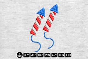 Independence Day DST Embroidery Design by DSTEmbroideryDesign.com
