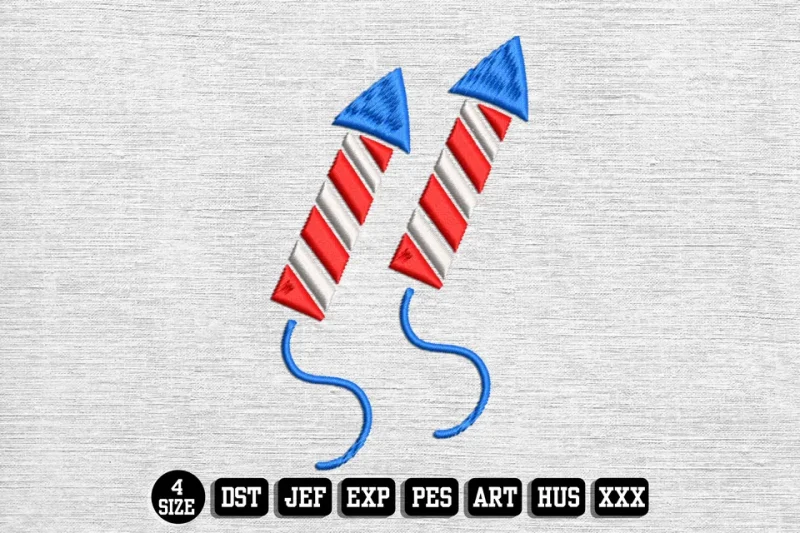 Independence Day DST Embroidery Design by DSTEmbroideryDesign.com