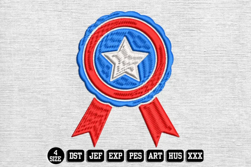 Independence Day DST Embroidery Design by DSTEmbroideryDesign.com