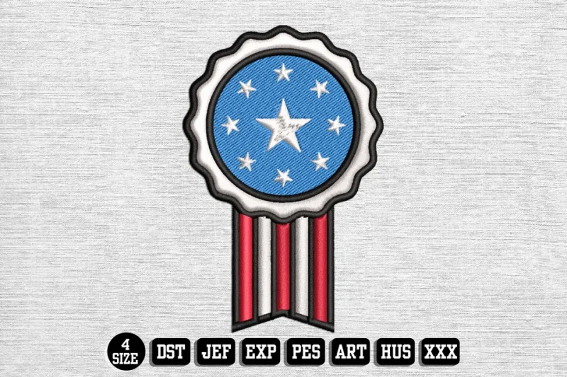 Independence Day DST Embroidery Design by DSTEmbroideryDesign.com