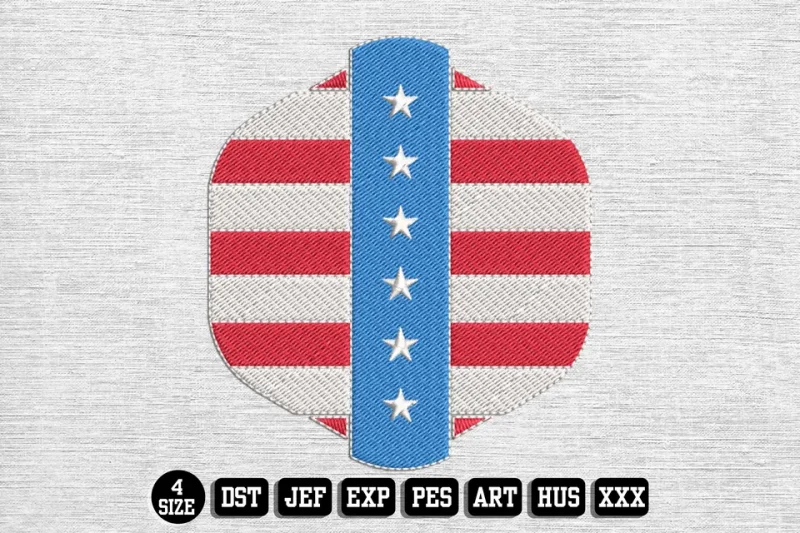 Independence Day DST Embroidery Design by DSTEmbroideryDesign.com