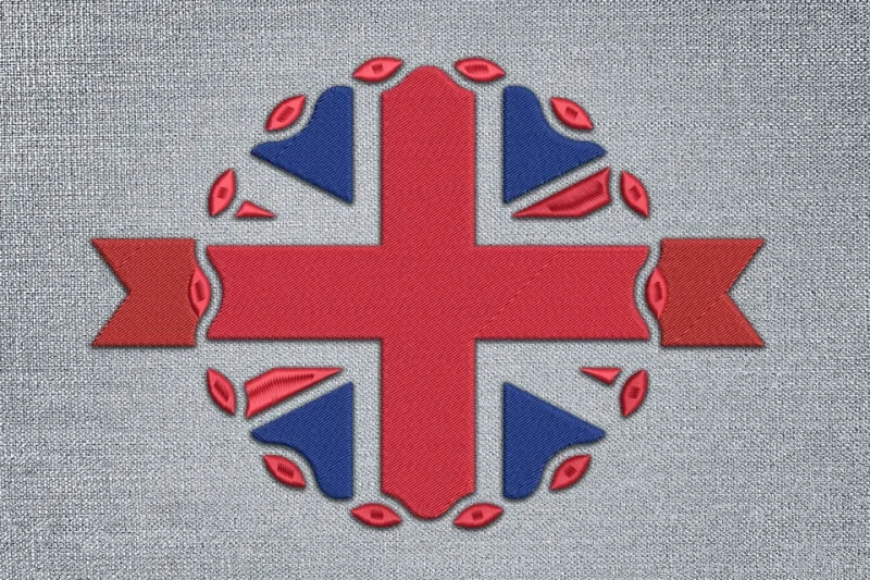 Union Jack Flag DST Embroidery Design by DSTEmbroideryDesign.com